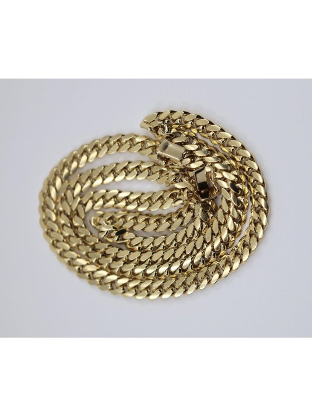 Unique 14K Karat Solid Yellow Gold Designer Cuban Link Chain Necklace - 24.25" L